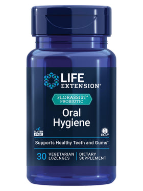 Life Extension FLORASSIST Probiotic Hygiène Bucco-Dentaire 30 comprimés, vue de face