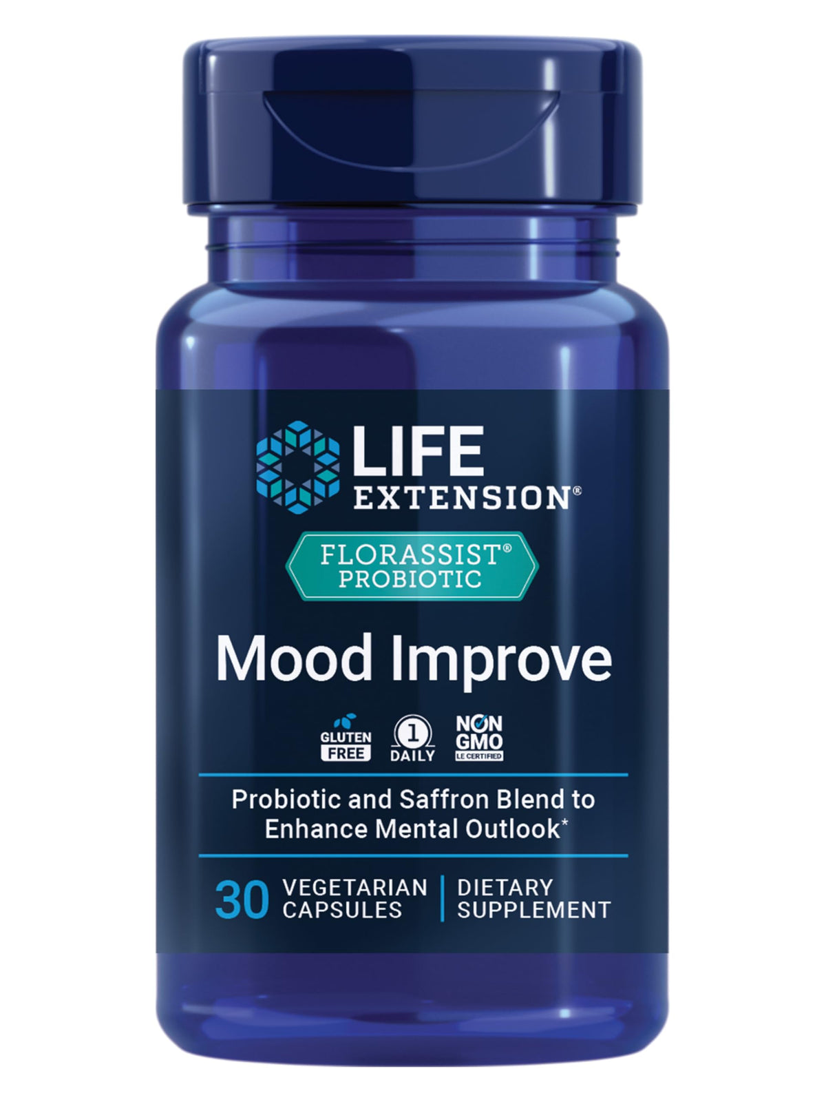 Life Extension FLORASSIST® Probiotic Mood Improve 30 Capsules front view