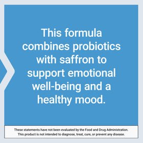 Life Extension FLORASSIST® Probiotic Mood Improve capsule on a wooden table