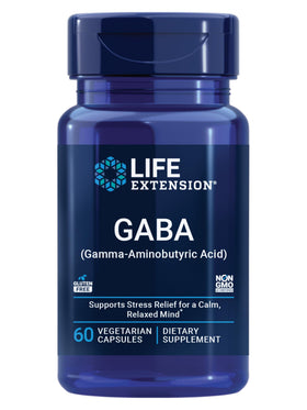 Life Extension GABA 60 capsules vue avant avec étiquette
