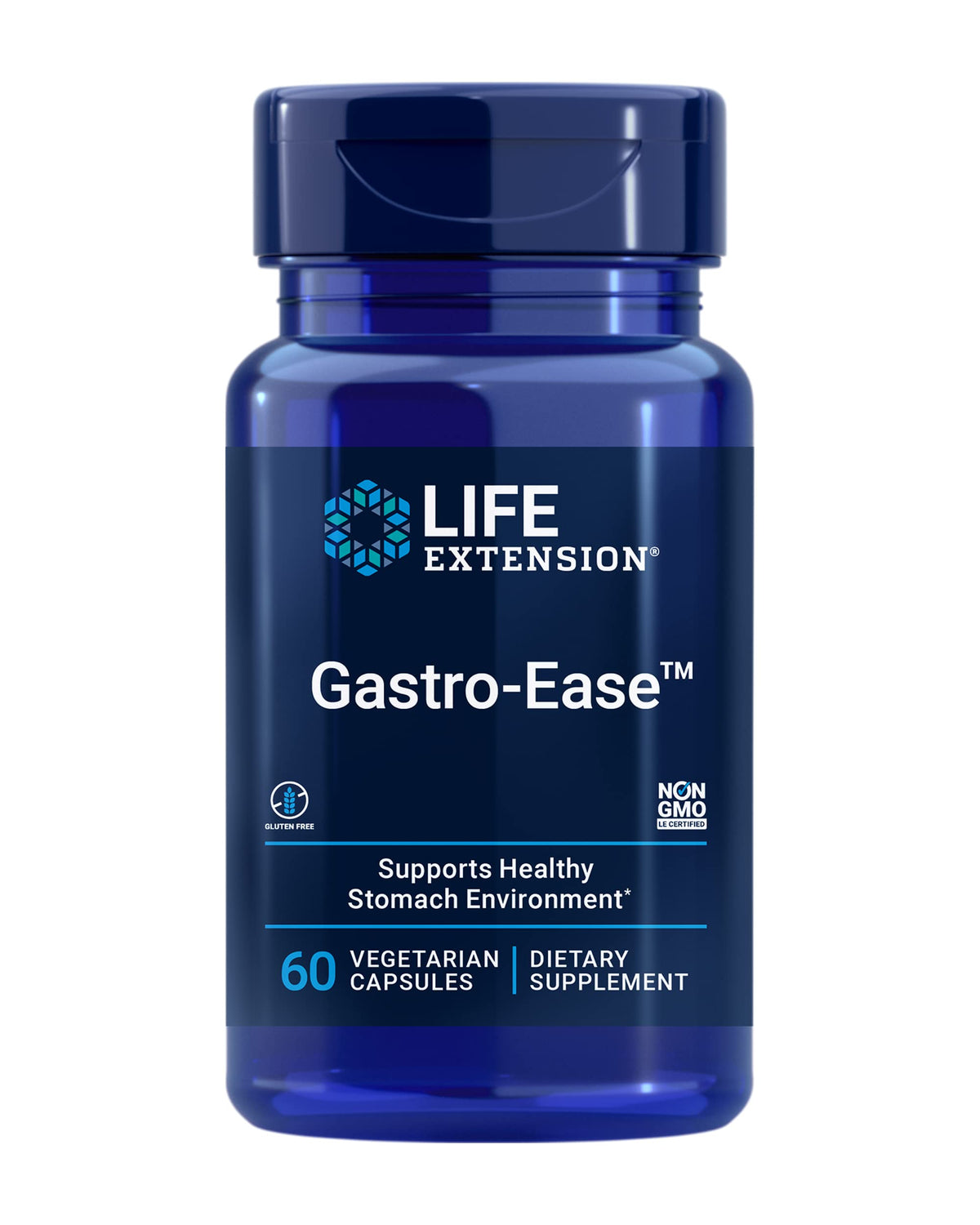 Life Extension Gastro-Ease™ 60 capsules vue de face