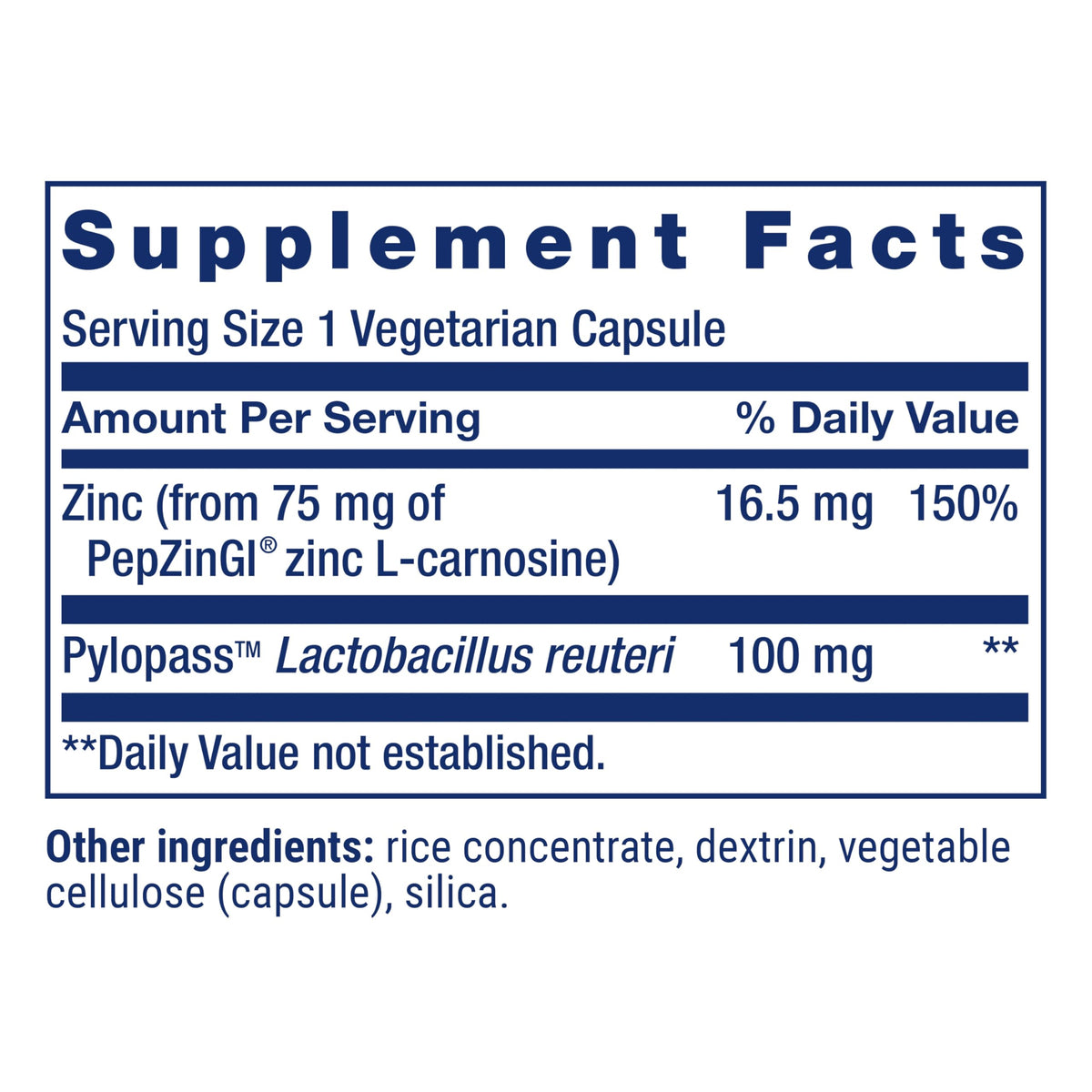 Life Extension Gastro-Ease™ boîte avec informations nutritionnelles