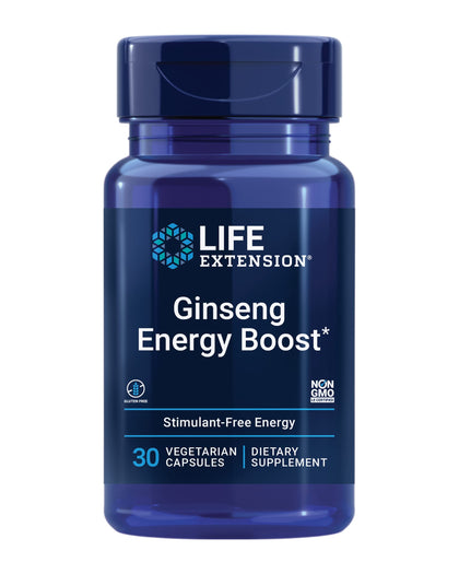 Life Extension Ginseng Energy Support 30 Capsules front view