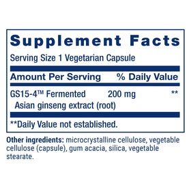 Life Extension Ginseng Energy Support capsules in a hand