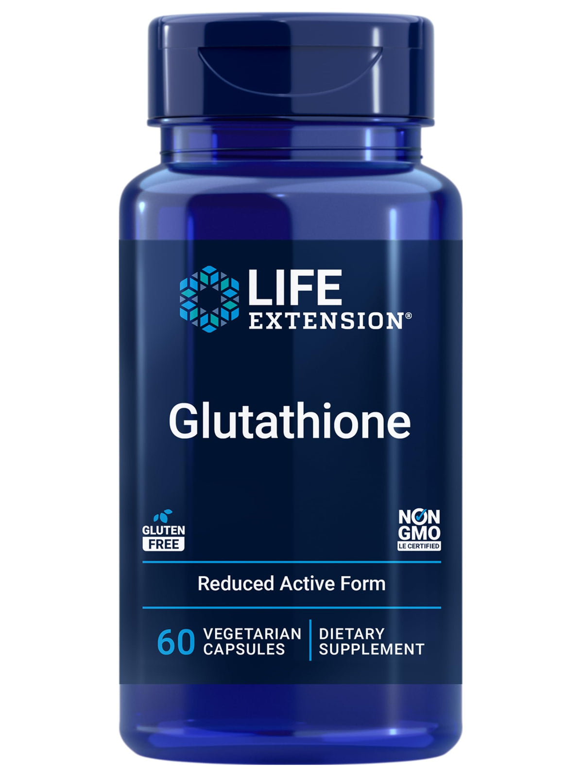 Life Extension Glutathione 500 mg Capsules - Vue de face