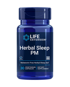 Life Extension Herbal Sleep PM 30 capsules front view