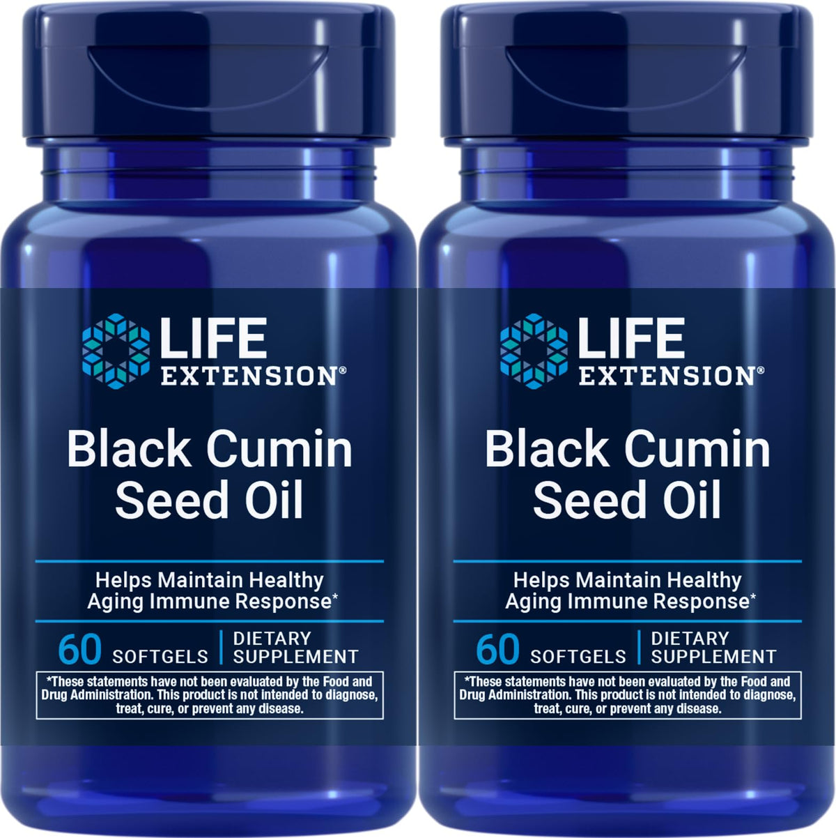 Life Extension Huile de Graines de Cumin Noir 60 gélules pack avant