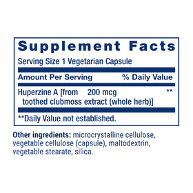 Life Extension Huperzine A 200 mcg capsule ouverte vue dessus