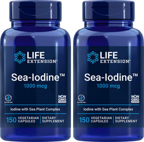 Life Extension Iode Marin 1000 mcg 150 gélules végétales vue de face