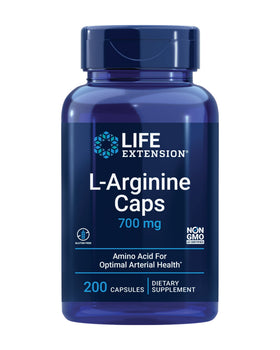 Life Extension L-Arginine Caps 700 mg 200 capsules front view