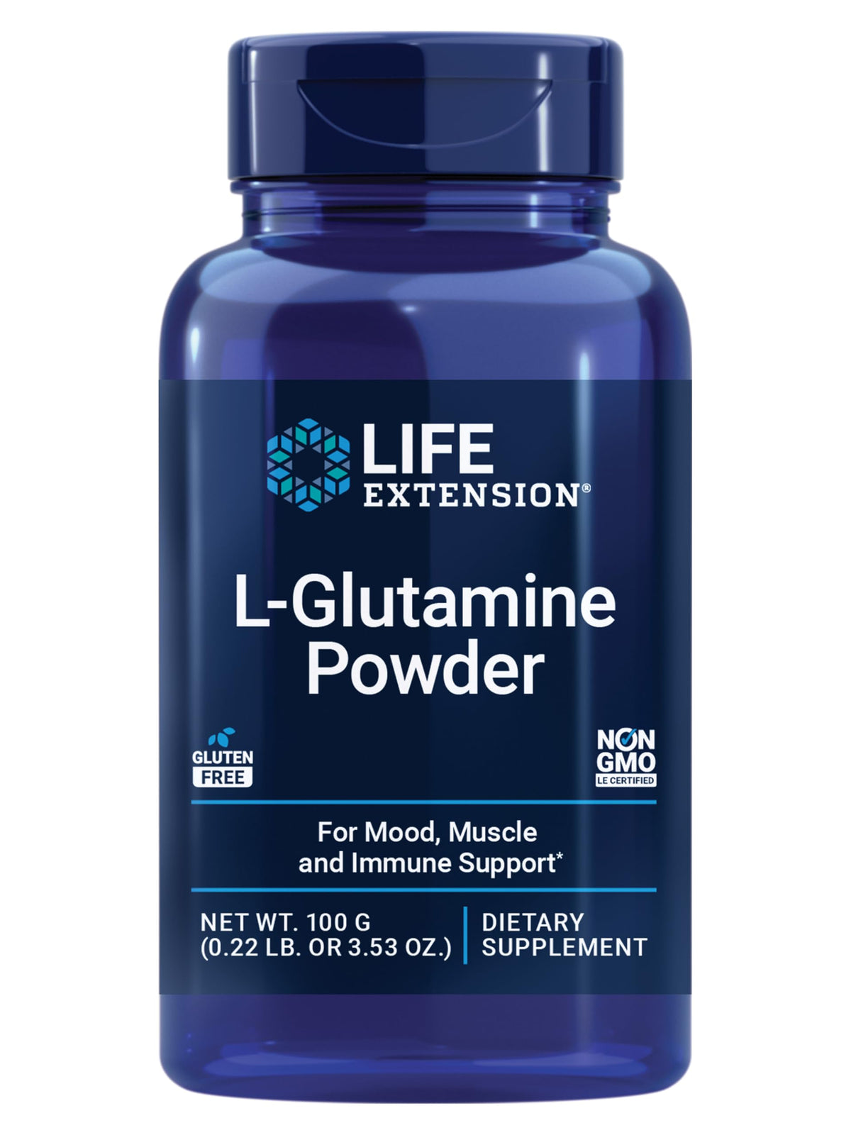 Life Extension L-Glutamine Poudre 100g vue avant