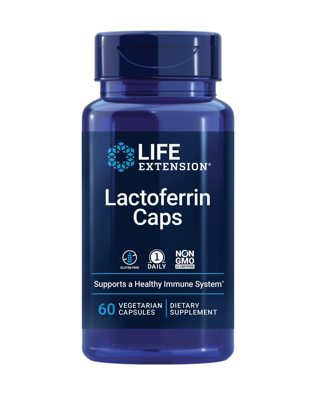 Life Extension Lactoferrin Caps 300 mg 60 capsules front view