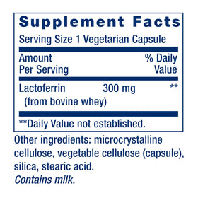 Life Extension Lactoferrin Caps 300 mg capsules close-up