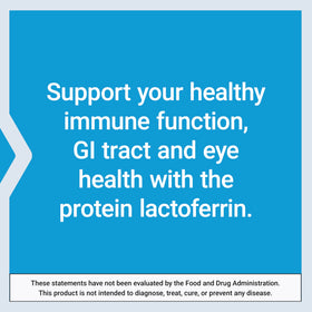 Life Extension Lactoferrin Caps 300 mg with a glass of water