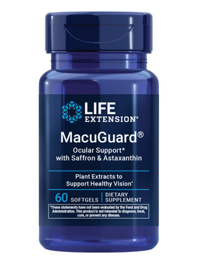 Life Extension MacuGuard Oculaire 60 gélules vue de face
