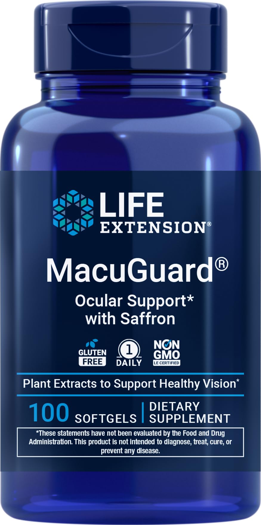 Life Extension MacuGuard Ocular Support gélules molles face avant