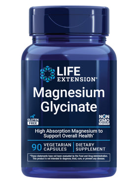 Life Extension Magnésium Glycinate 105 mg 90 capsules front view