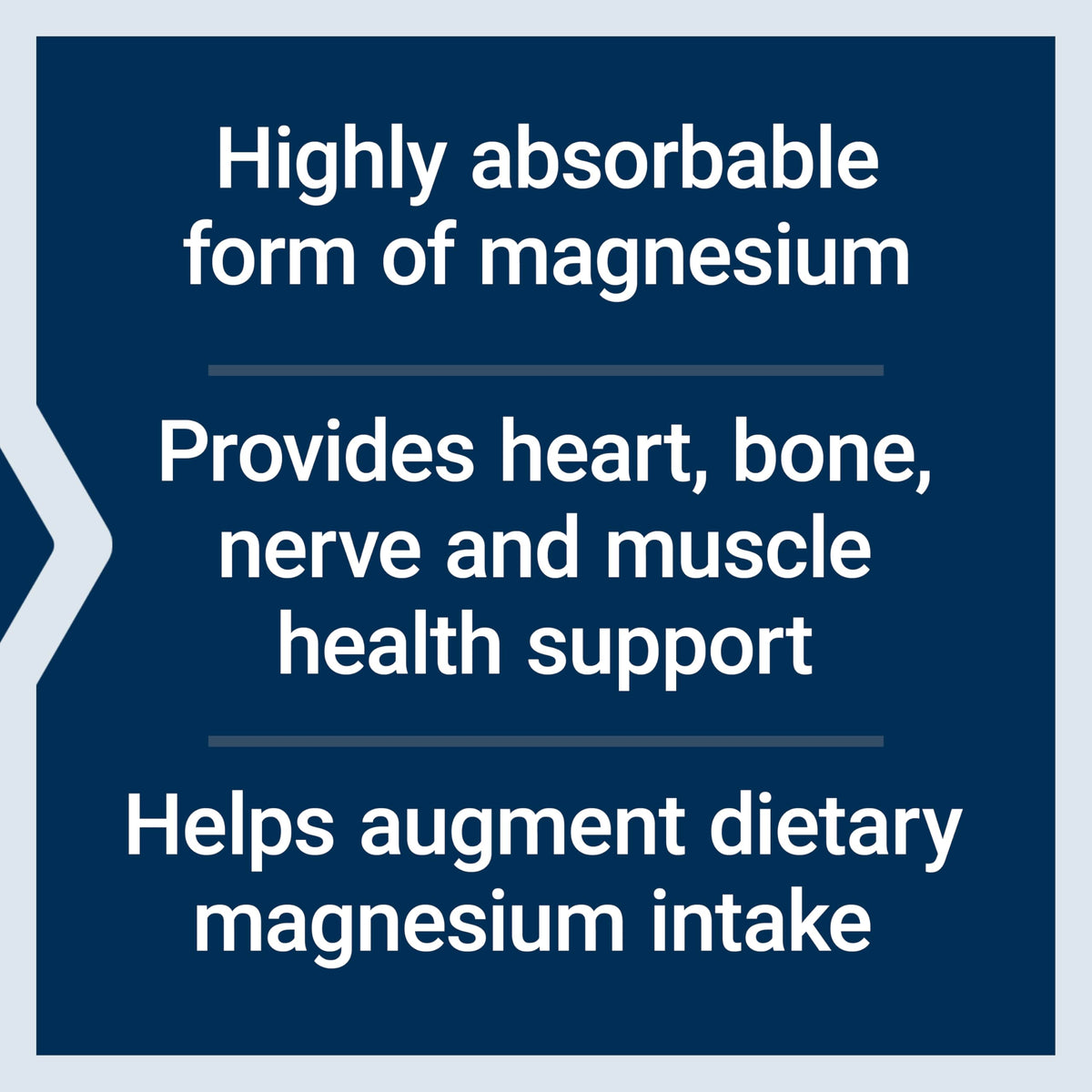 Life Extension Magnésium Glycinate packaging back view
