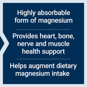 Life Extension Magnésium Glycinate packaging back view