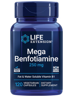 Life Extension Mega Benfotiamine 250 mg 120 capsules front view