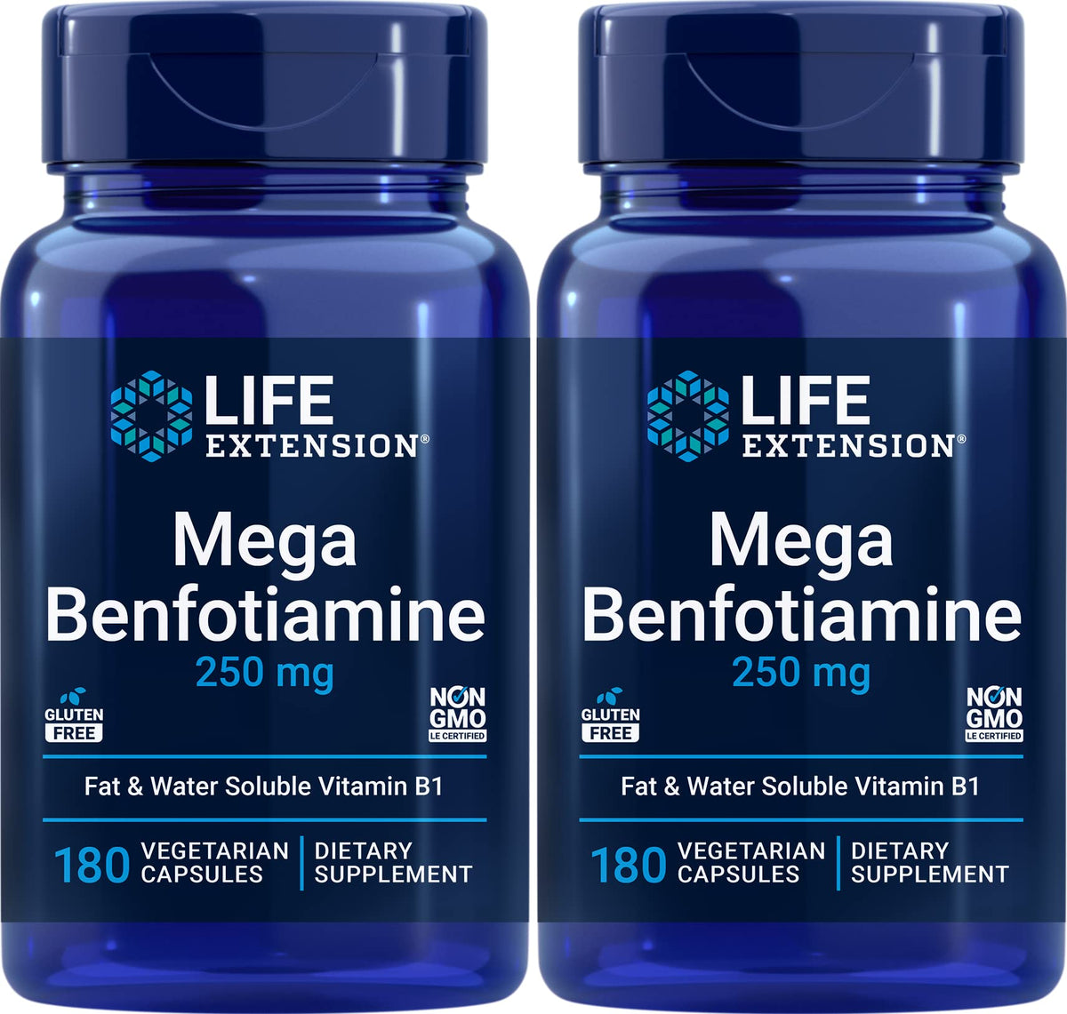 Life Extension Mega Benfotiamine 250 mg 180 capsules vue de face