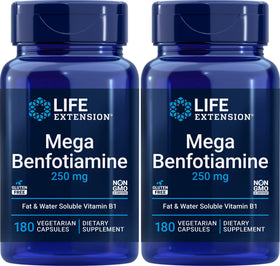 Life Extension Mega Benfotiamine 250 mg 180 capsules vue de face