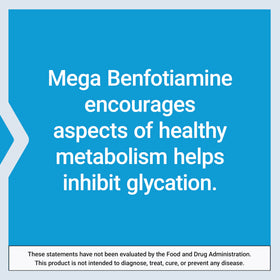 Life Extension Mega Benfotiamine 250 mg bottle with a measuring spoon