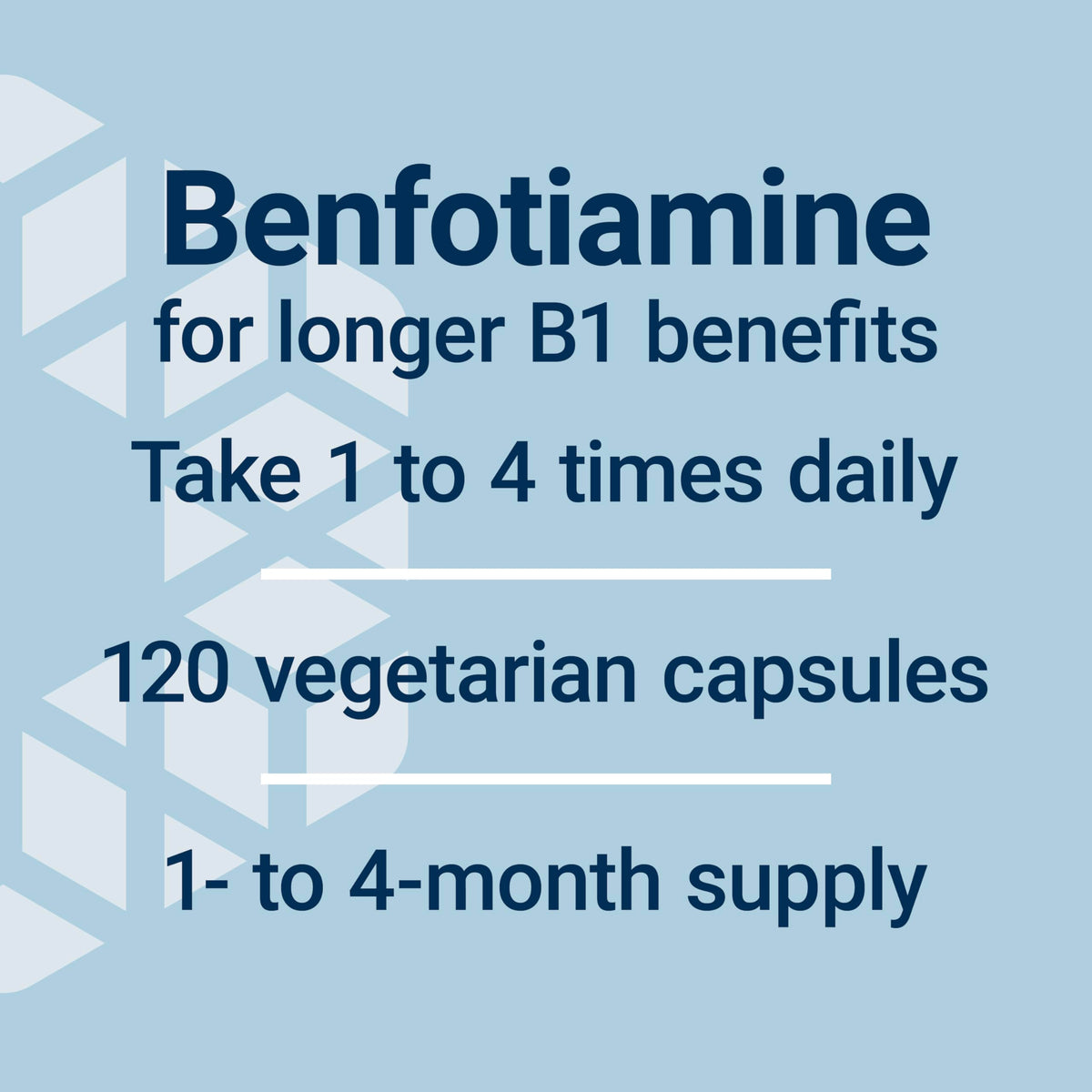 Life Extension Mega Benfotiamine 250 mg nutritional information