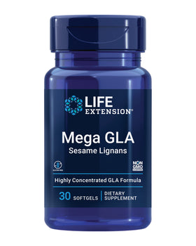 Life Extension Mega GLA Sésame Lignans 30 gélules molles - emballage avant