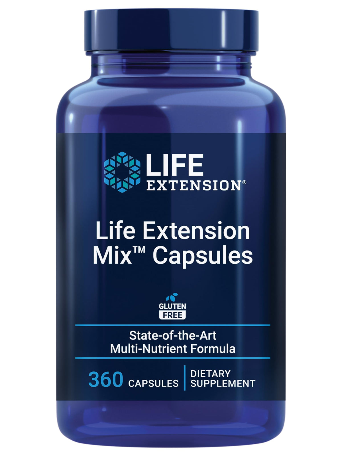 Life Extension Mix 360 gélules vue avant avec étiquette