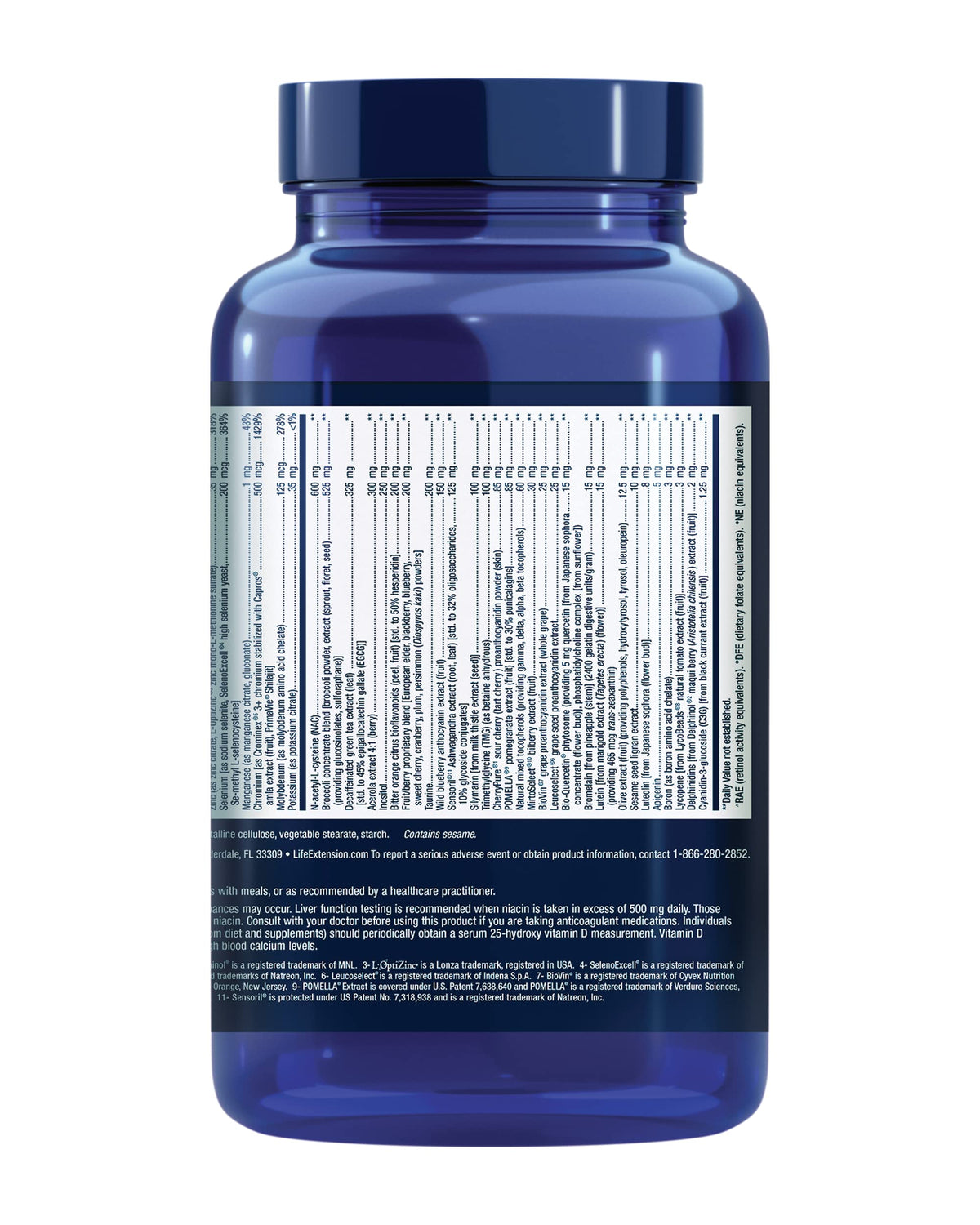 Life Extension Mix Capsules sans Cuivre 360 capsules avec étiquette