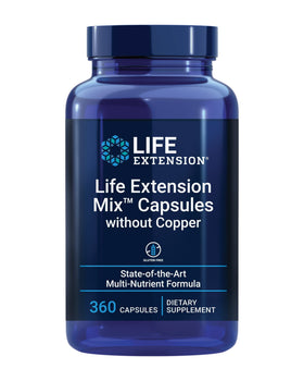 Life Extension Mix Capsules sans Cuivre 360 capsules vue de face