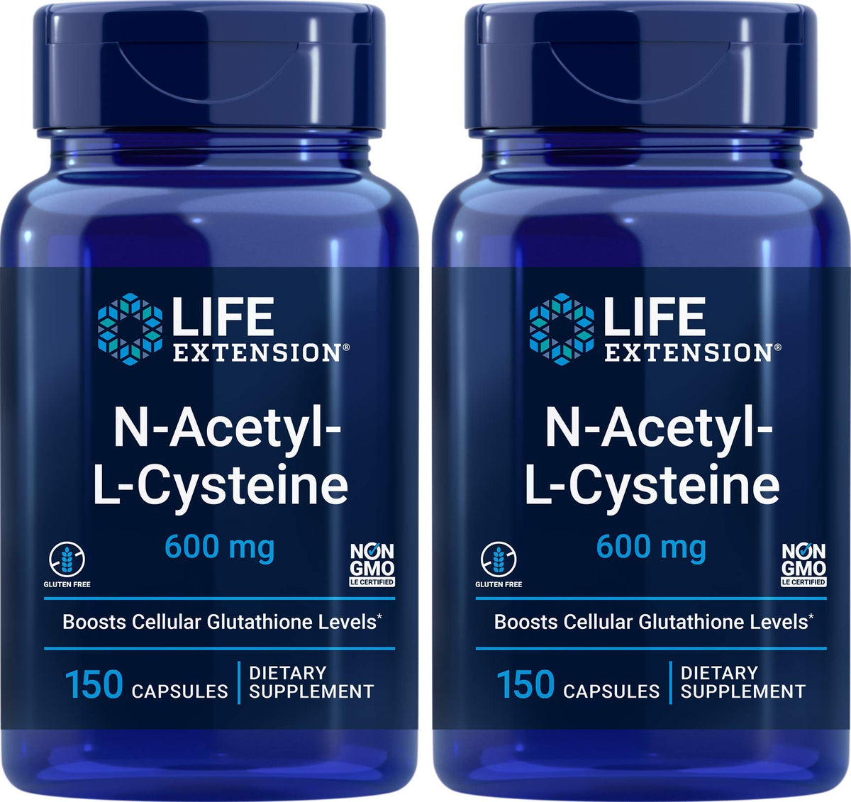 Life Extension N-Acetyl-L-Cysteine 600mg 150 Capsules Pack of 2