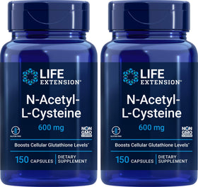 Life Extension N-Acetyl-L-Cysteine 600mg 150 Capsules Pack of 2
