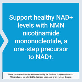 Life Extension NAD+ Cell Support NMN capsules on a table