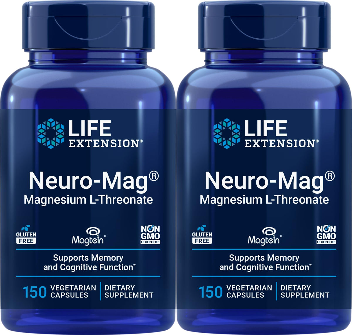 Life Extension Neuro-Mag 150 capsules végétales pack de 2 vue avant
