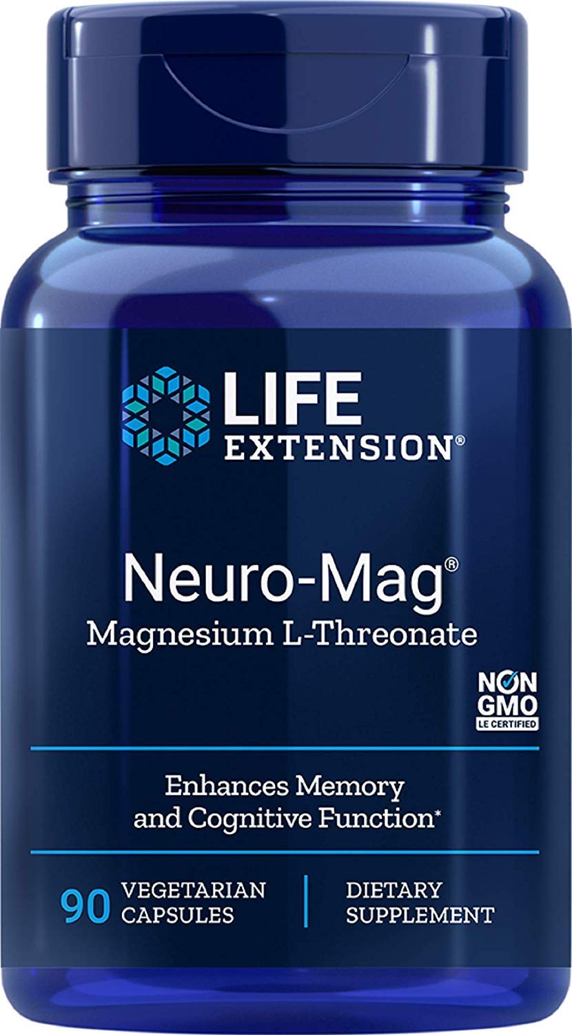 Life Extension Neuro-mag Magnésium L-thréonate 90 capsules vue avant