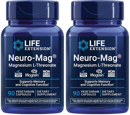 Life Extension Neuro-mag Magnésium L-thréonate 90 comprimés vue de face