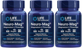 Life Extension Neuro-mag Magnésium L-thréonate 90 gélules pack de 3, vue avant