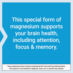 Life Extension Neuro-mag Magnésium L-thréonate avec des ingrédients sur fond blanc