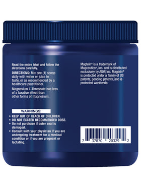 Life Extension Neuro-Mag Poudre de Magnésium L-Thréonate 141g vue arrière