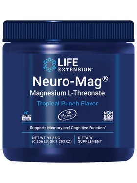 Life Extension Neuro-Mag Poudre de Magnésium L-Thréonate 141g vue avant