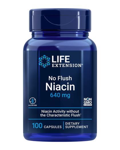Life Extension Niacine sans Flush 640 mg boîte de 100 capsules