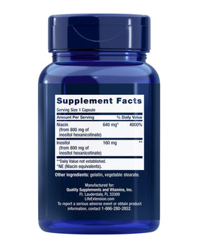 Life Extension Niacine sans Flush 640 mg capsules avant