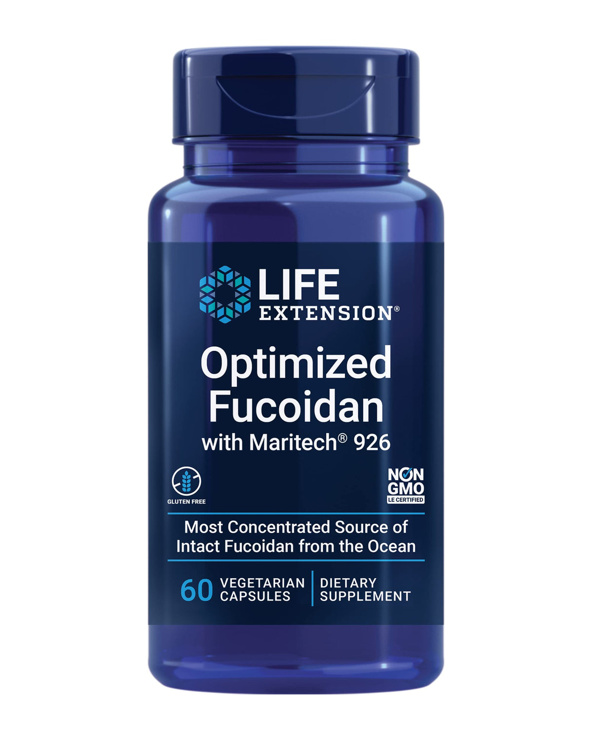 Life Extension Optimized Fucoidan 60 Capsules - vue de face