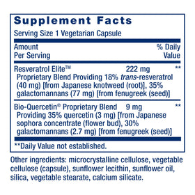Life Extension Optimized Resveratrol Elite 222 mg gélules en main