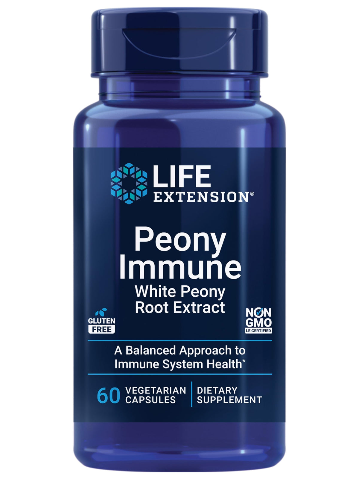 Life Extension Peony daily wellness 60 Capsules vue de face