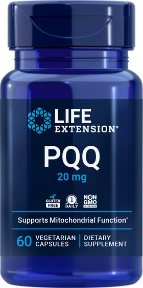 Life Extension PQQ 20 mg 60 Capsules Végétariennes emballage avant