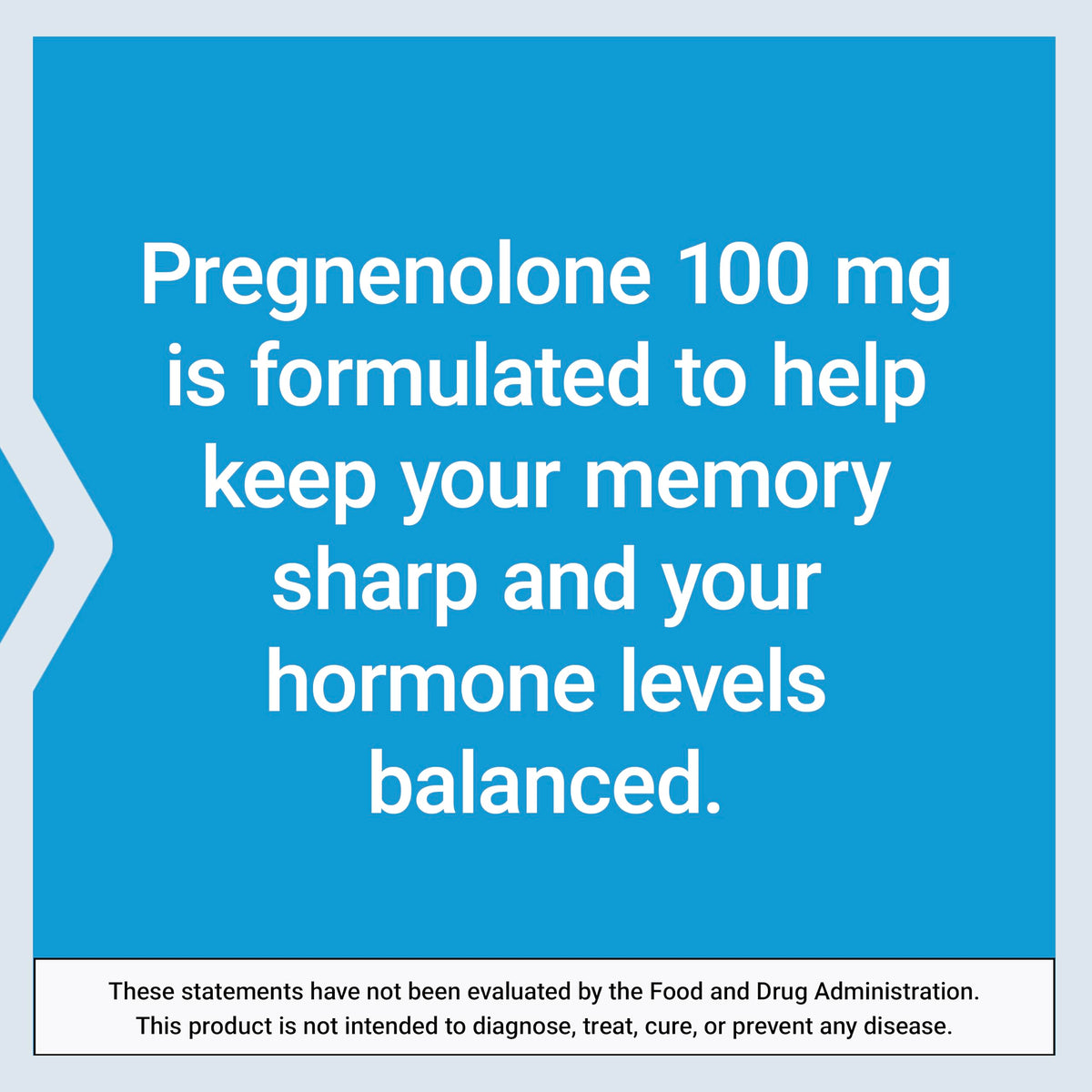 Life Extension Pregnenolone 100 mg avec étiquette claire