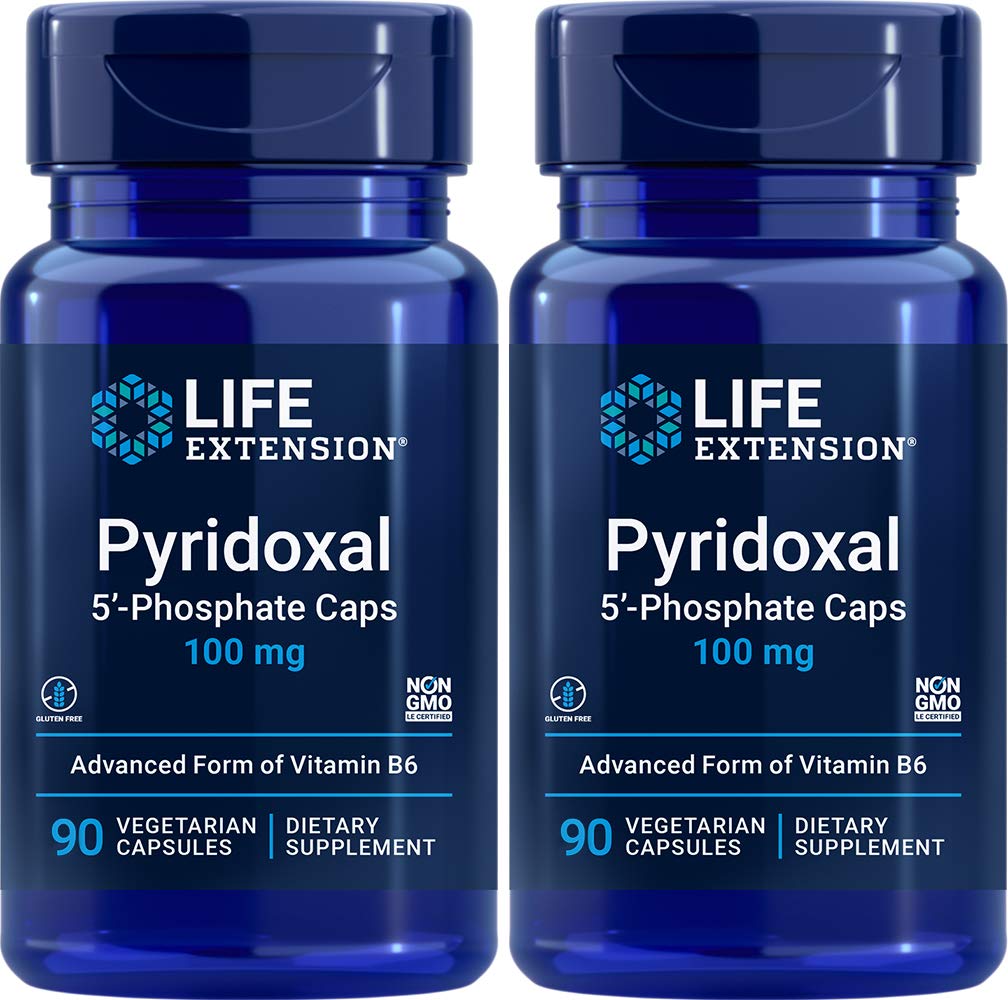 Life Extension Pyridoxal-5'-Phosphate 100 mg bouteilles avant